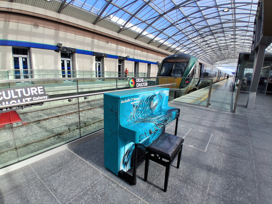 The public piano at Ceannt Station in Galway City